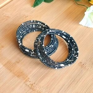 2PC Beautiful Kenyan Beaded Bracelet Set